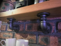 PIPE SHELF BRACKETS | SOLID CAST IRON PIPE BRACKET FOR SHELVING /6-8" shelves